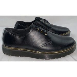 Dr. Martens Zavala Lo Black Leather Oxford Shoes Mens Size 9 Womens Size 10.5